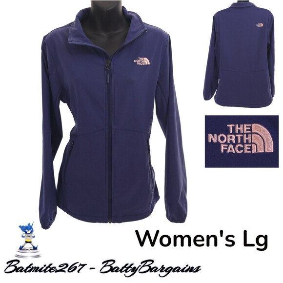 The North Face Windwall Womens Sz Large Blue Soft Shell Jacket NF00C AF4 - Picture 1 of 10